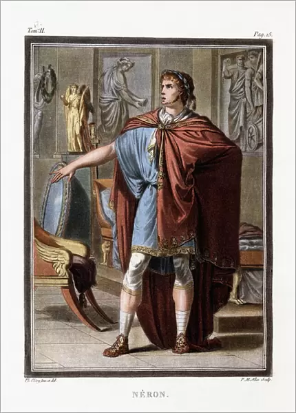 Nero, 1802 (hand coloured engraving)