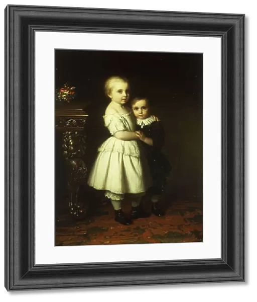 Sibling Love, 1858 (oil on canvas)