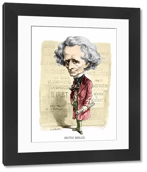 Portrait of Hector Berlioz by Carjat. sd. late 19th century