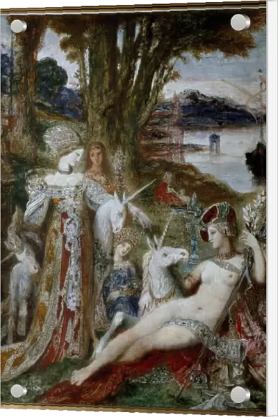 The Unicorns - Oil on canvas, circa 1885