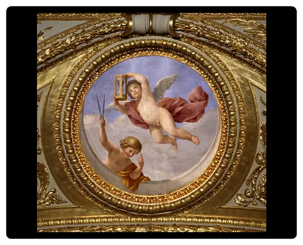 Love of Prudence. Painting by Giovanni Romanelli (1601-1662