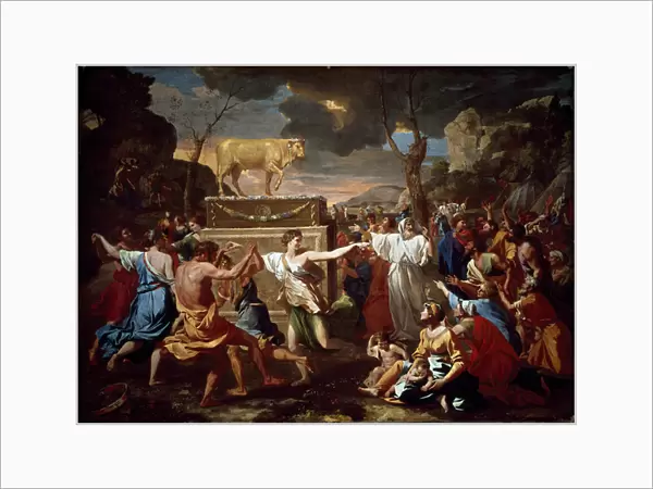 Adoration of the Golden Calf, 1633-34 (oil on panel)