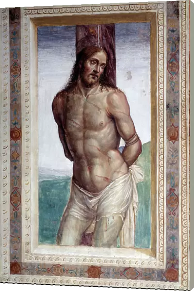 Christ a the column ( Fresco, 16th century)