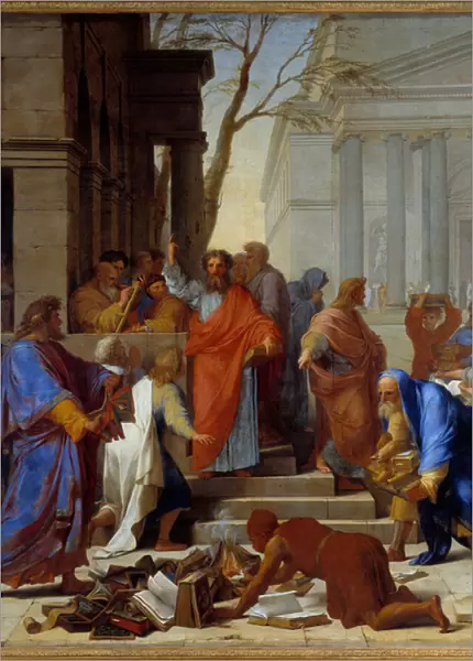 The Prediction of Saint Paul to Ephese Painting of Eustache Le Sueur (1617-1655) 1649 Sun