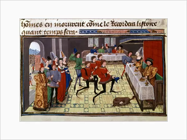 The wedding banquet at the wedding of Clarisse, daughter of King Yvon of Gascony