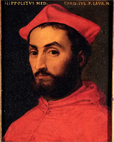 Portrait of Cardinal Ippolito de Medici (1511-1535) Painting by Allori Angelo di Cosimo
