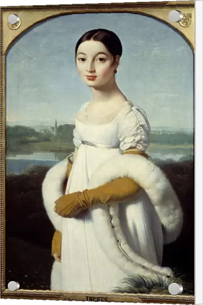 Portrait of Miss Caroline Riviere the young woman is dressed in the fashion of the First
