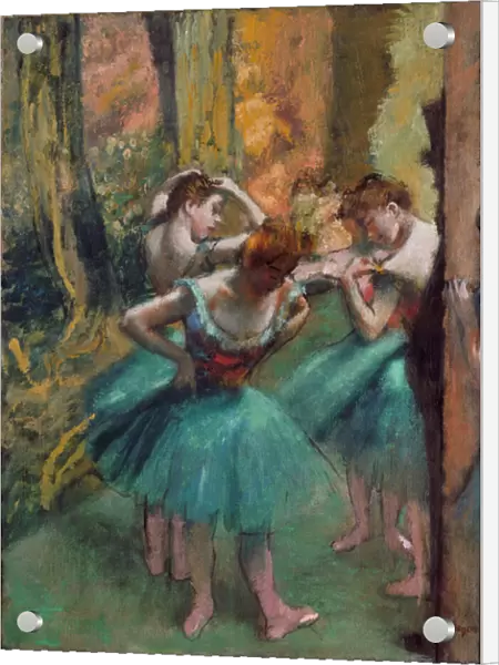 Dancers in pink and green (Dancers, Pink and Green) (oil on canvas)