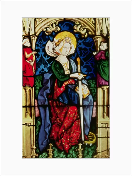 Window depiciting St. Catherine, from Partenheim, c. 1440 (stained glass)