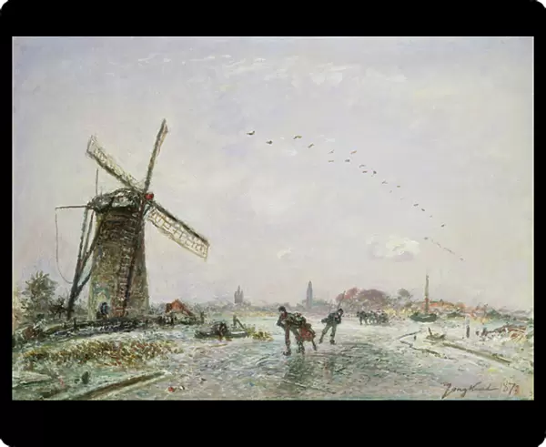 Ice-Skaters in Holland, 1872