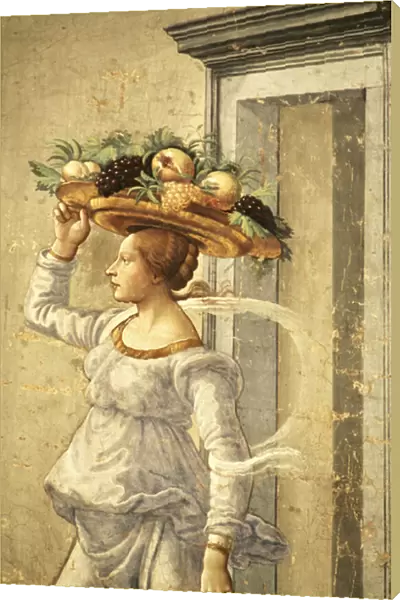 Woman carrying Fruit, from the Birth of St. John the Baptist (fresco) (detail of 60467)