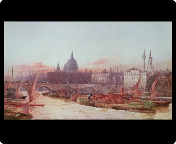 Barges Below London Bridge (w  /  c)