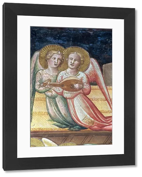 Two Musical Angels, a detail from The Life of the Virgin and the Sacred Girdle