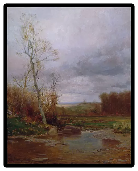 River Landscape, 1880 (oil on panel)