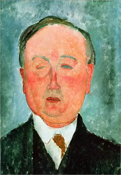 The Man with the Monocle, said to be Bidou, c. 1918-19 (oil on canvas)