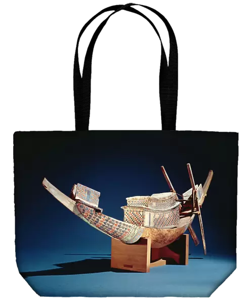 Reduced model of a boat from the Tomb of Tutankhamun, New Kingdom, c. 1347-37 BC (wood)