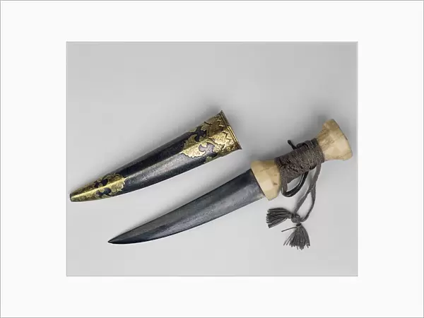 Large dagger and scabbard, possibly belonged to Haider Ali (1722-82
