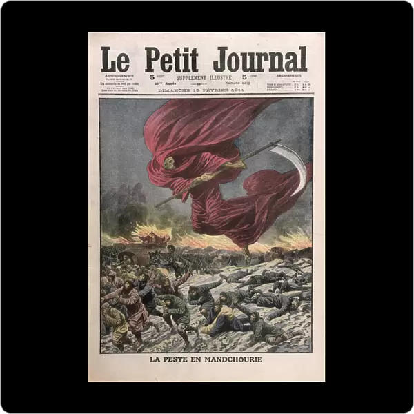 Allegory of the Plague in Manchuria, cover illustration of Le Petit Journal