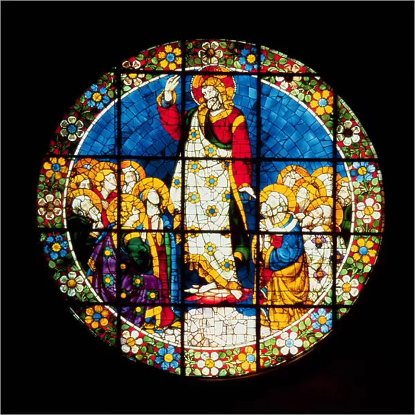 Oculus depicting The Ascension of Christ, 1443-5 (stained glass)