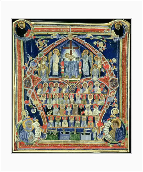 Historiated initial A depicting The Last Judgement (vellum)