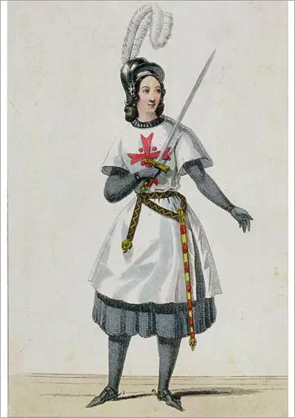 Pauline Garcia-Viardot (1821-1910) in the role of Tancredi in the opera by Gioacchino