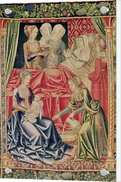 The Birth of the Virgin, Brussels Workshop, c. 1510 (tapestry)