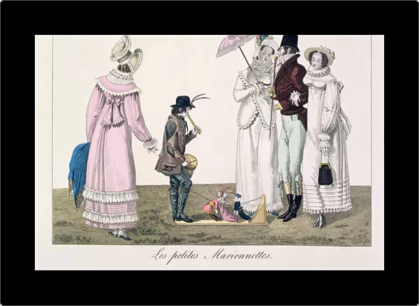 A boy entertaining with dancing puppets, plate 84 from le Bon Genre, c