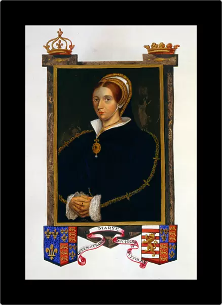 Portrait of Mary Tudor, from Memoirs of the Court of Queen Elizabeth