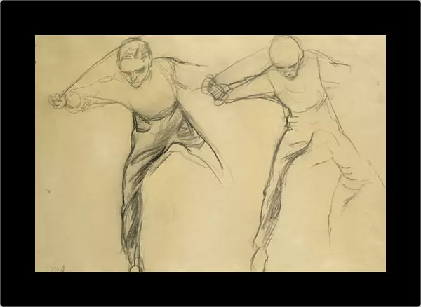 Two male figures (pencil on paper)
