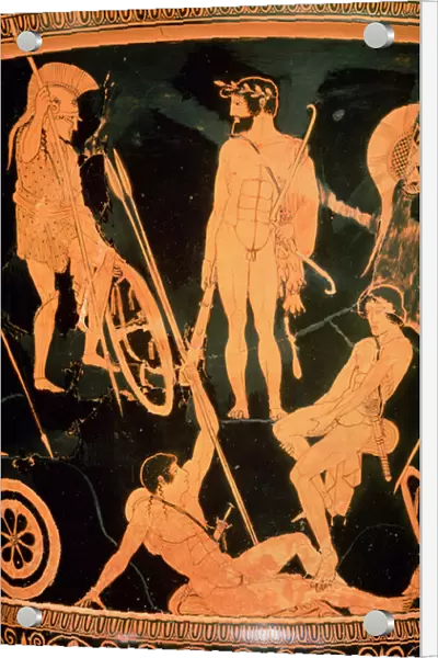 Herakles and Greek heroes, detail from an Attic red-figure calyx-krater, c