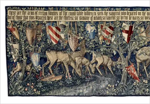 Verdure with Deer and Shields, tapestry designed by the artist and woven by Morris and Co