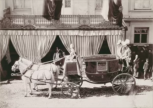 Carriage arriving at the Marriage of Tsar Nicholas II (1868-1918