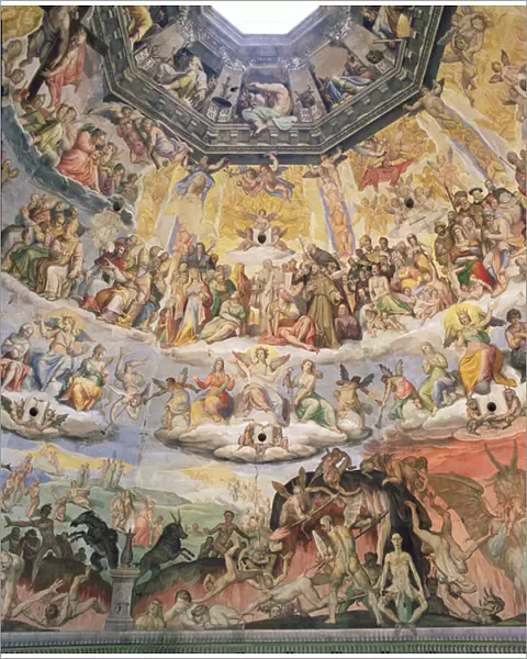 The Last Judgement, detail from the cupola of the Duomo, 1572-79 (fresco)