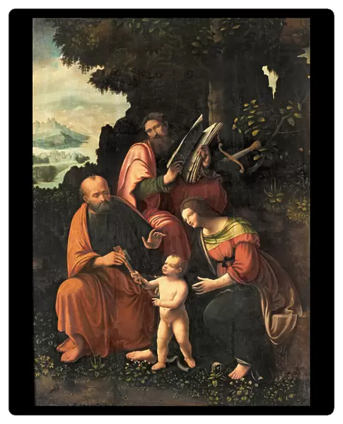 The Virgin and Child with SS. Peter and Paul (oil on panel)
