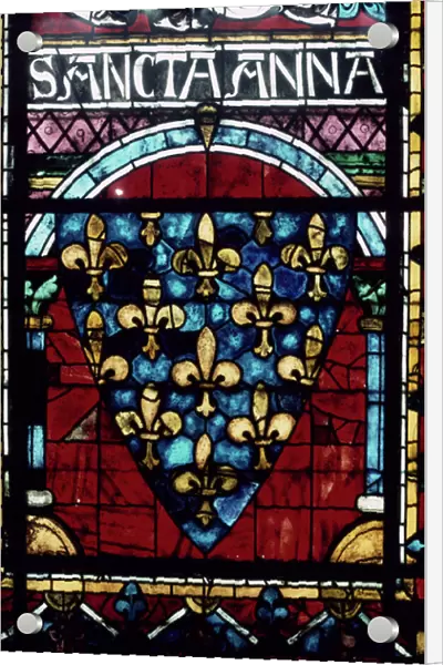 Arms of France, 13th century (stained glass)