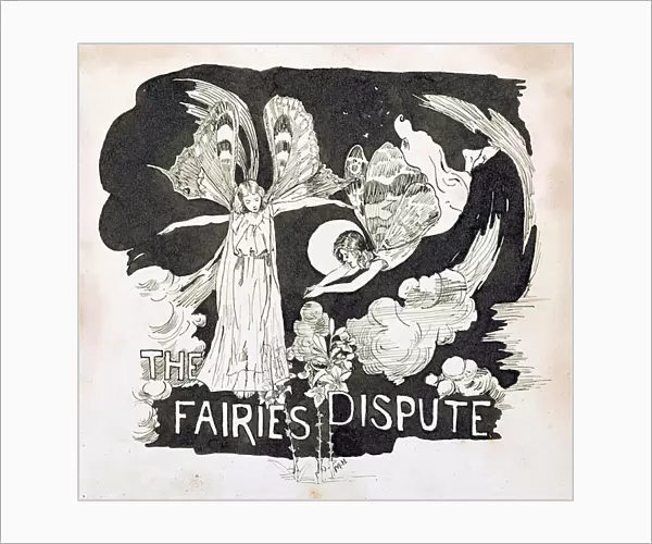 The Fairies Dispute (pen & ink on paper)