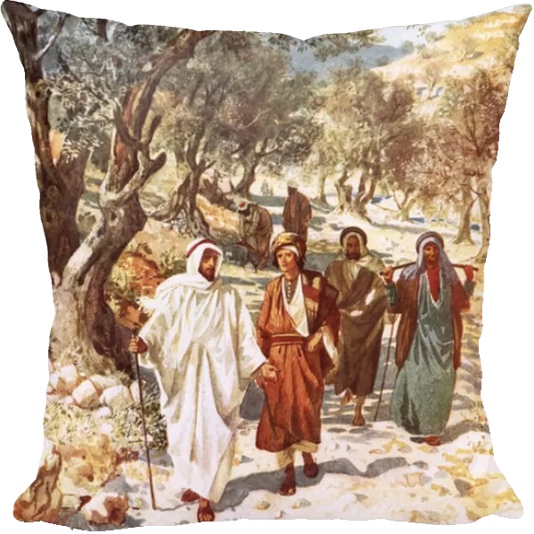 Jesus and his disciples travelling into Galilee