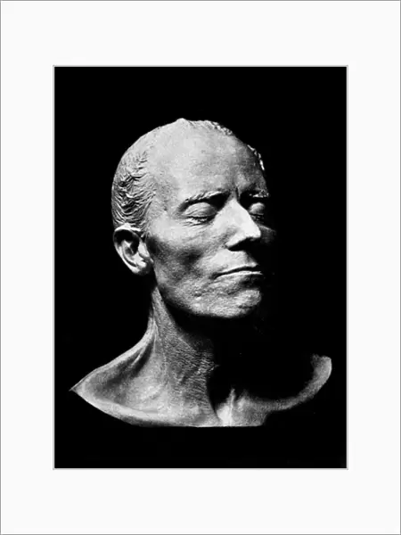 Gustav Mahlers Death Mask, 1911 (plaster) (b  /  w photo)
