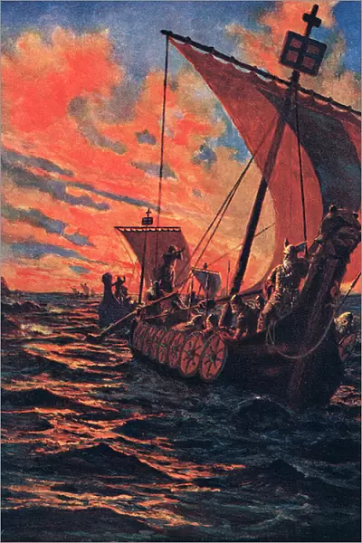 The Return of the Vikings, illustration from Hutchinson