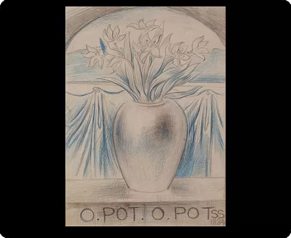 O Pot O Pot, 1884 (pencil & coloured chalk on paper)