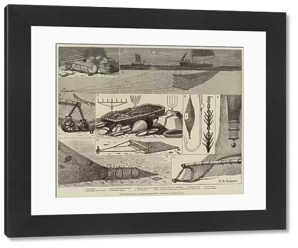 The International Fisheries Exhibition, Articles of Fishing Gear (engraving)