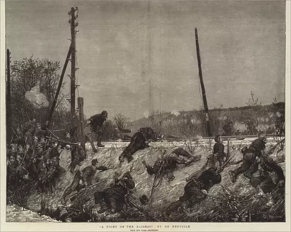 A Fight on the Railway (engraving)