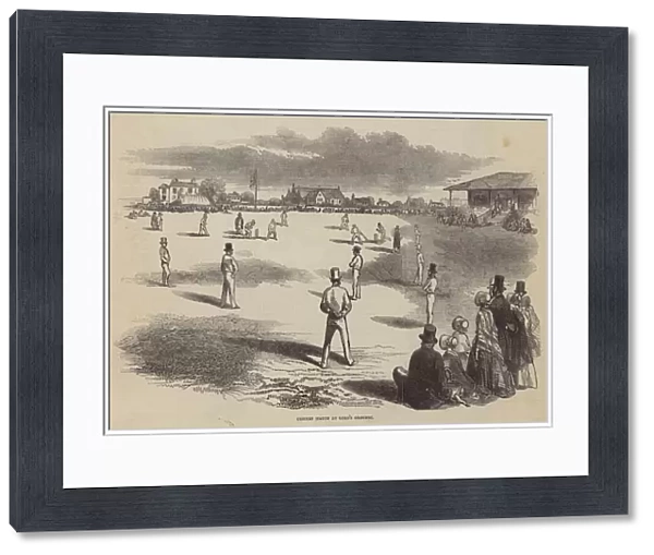 Cricket Match at Lords Grounds (engraving)