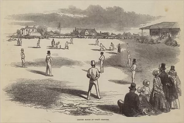 Cricket Match at Lords Grounds (engraving)