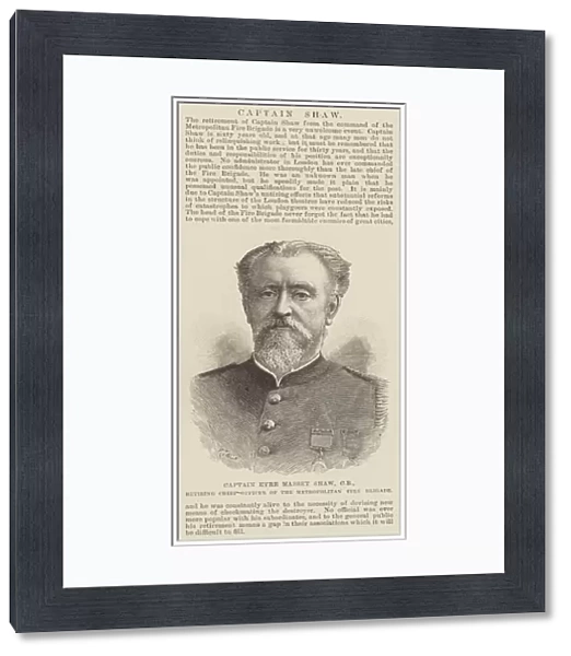 Captain Eyre Massey Shaw, CB, Retiring Chief Officer of the Metropolitan Fire Brigade (engraving)