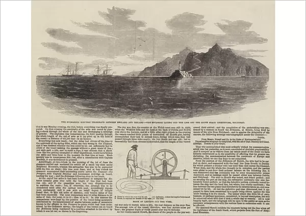The Submarine Electric Telegraph between England and Ireland (engraving)