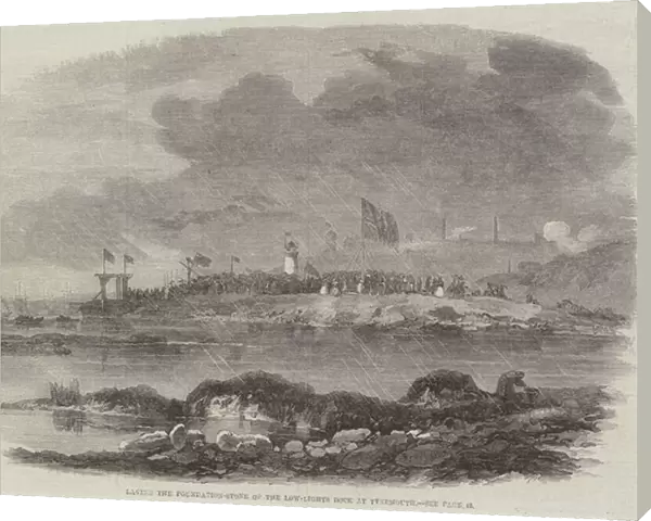 Laying the Foundation-Stone of the Low-Lights Dock at Tynemouth (engraving)