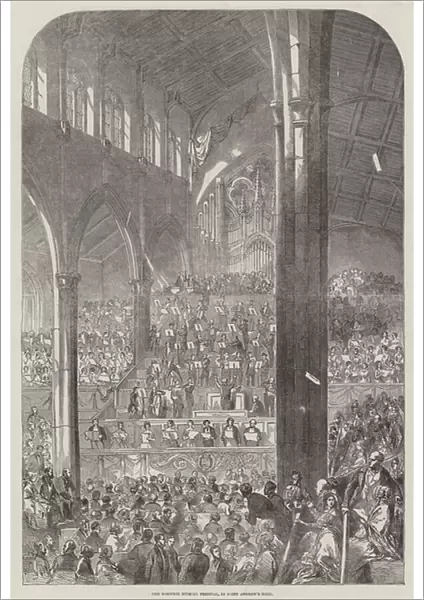 The Norwich Musical Festival, in Saint Andrews Hall (engraving)