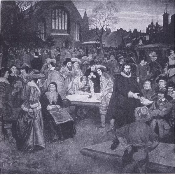 Signing of the National Covenant in Greyfriars Churchyard 1638