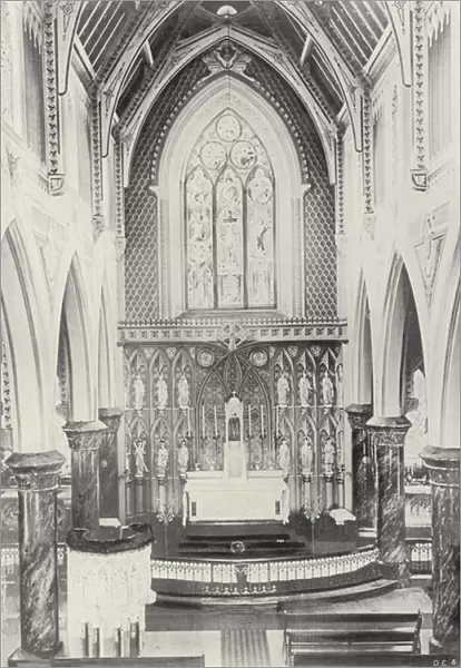 Interior of St Augustines Church, Port Elizabeth (b  /  w photo)